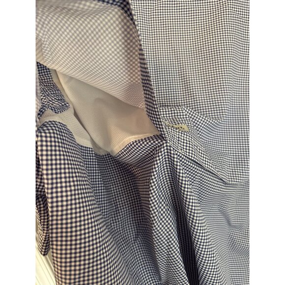 Habit Blue & White Gingham Sun Resistant Vented Fishing Shirt Size 2XL - Picture 6 of 8